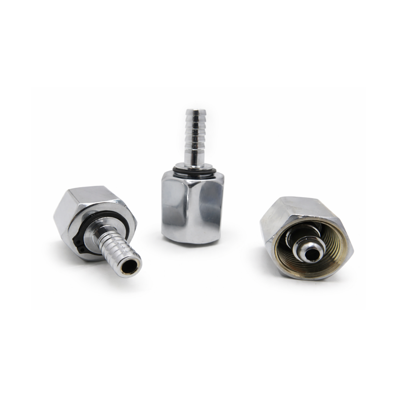 Conector Cromado Para Aire Tipo DISS A Espiga