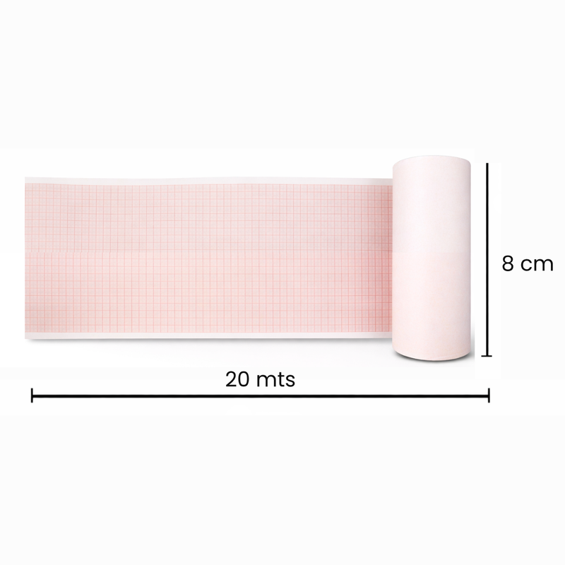 Rollo de 80 MM x 20 Mts Graficado en Rojo