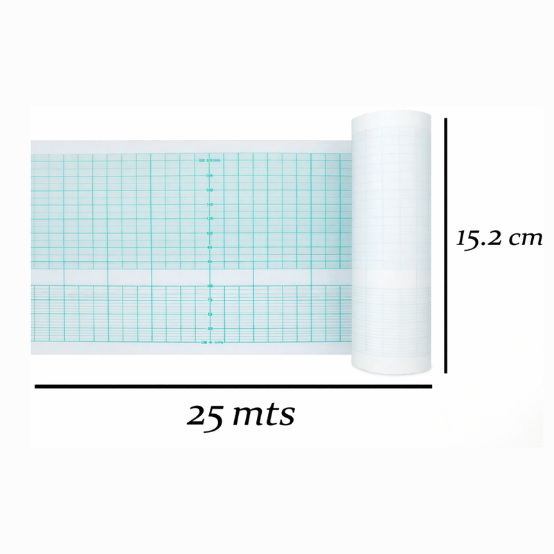Lessa Rollo de Papel Graficado en Verde Para Tococardiografo Bionet