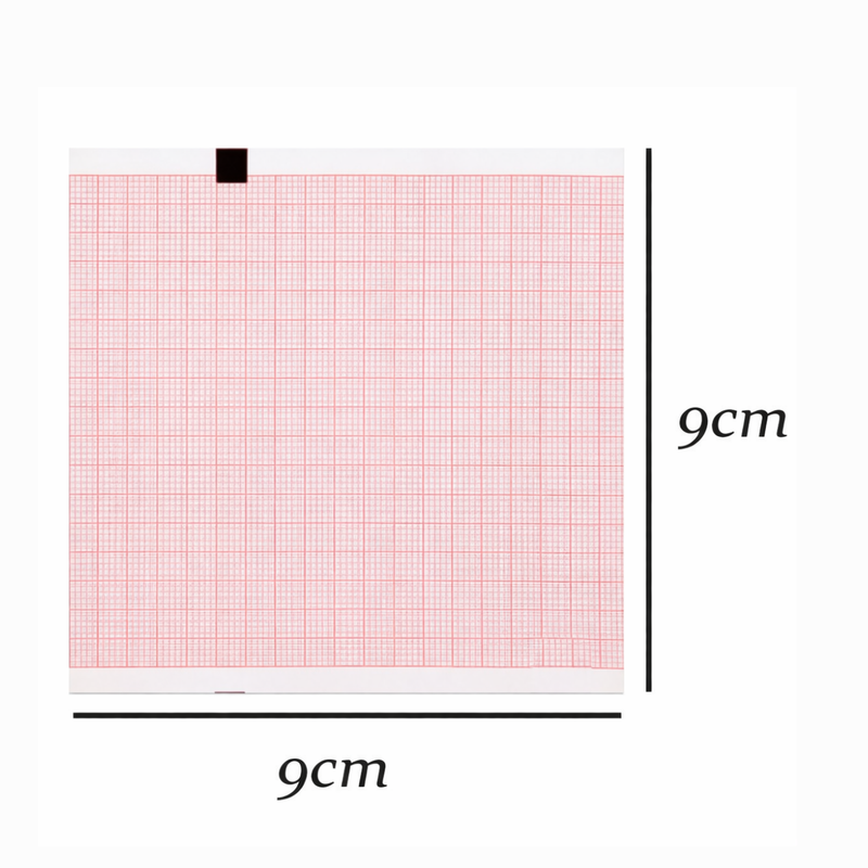 Papel Para EKG Con Sensor Negro De 90 mm x 90 mm