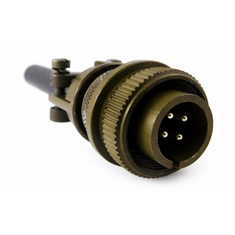 Conector Macho Roscable Para Pedal Monopolar Redondo De 4 Pines