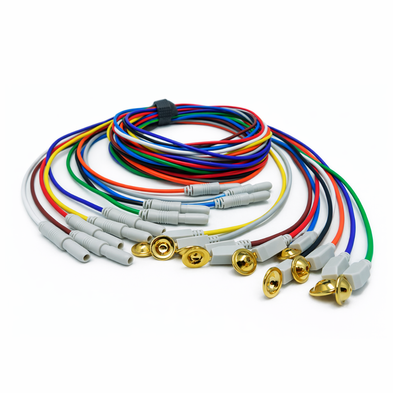 Electrodos Para ECG Tipo Copa Oro 10 mm Long de 1.5 M