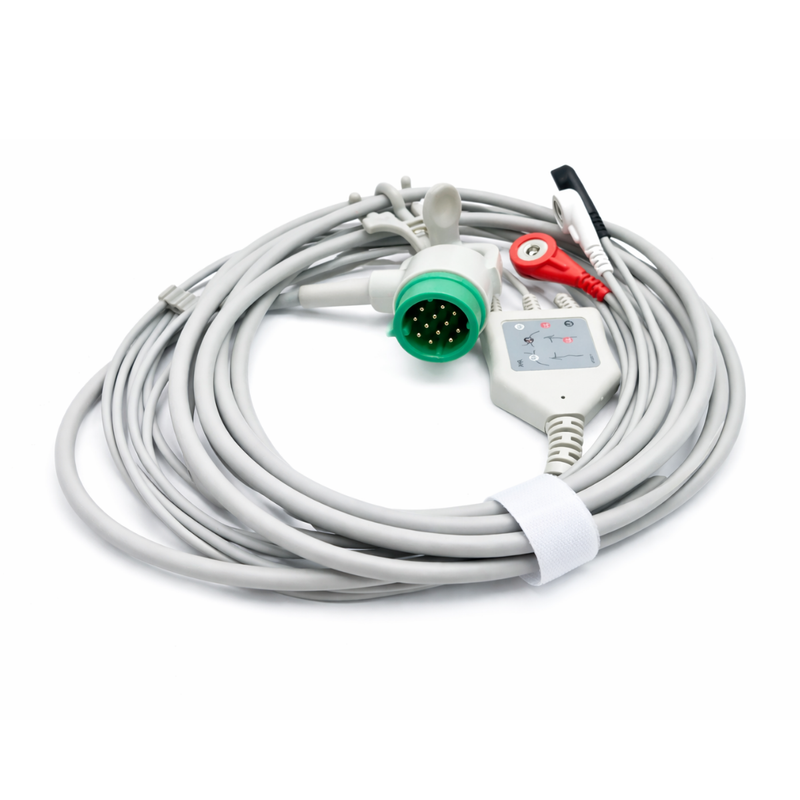 Cable Para ECG De 3 Derivaciones Tipo SNAP REF: 2327S