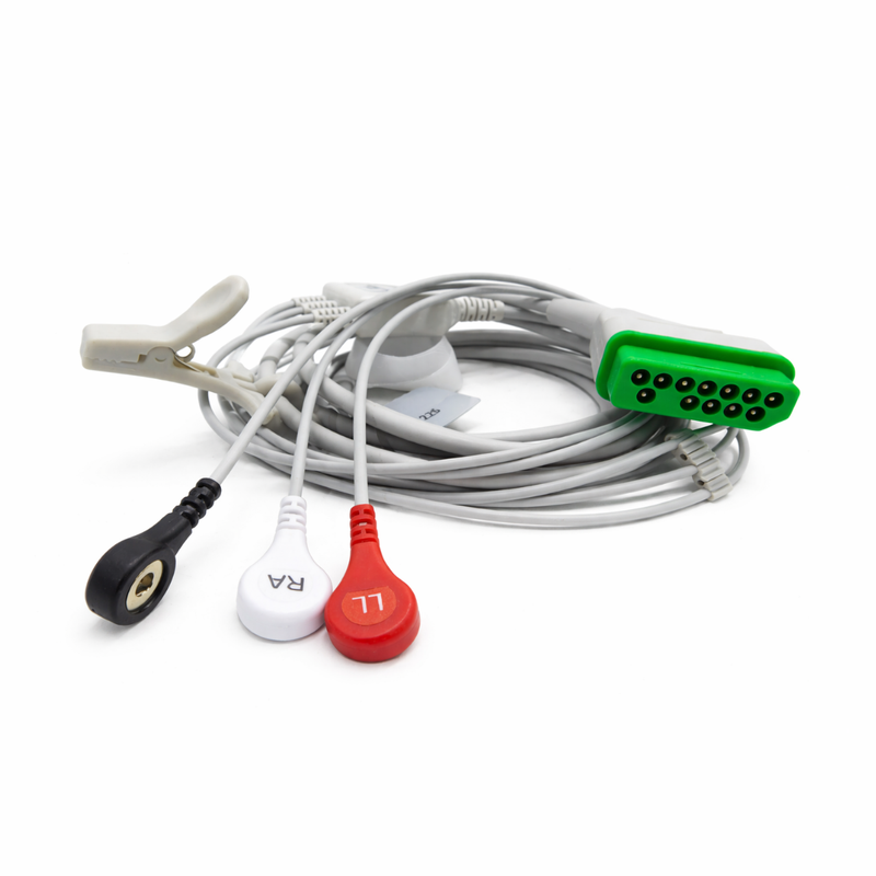 Cable para ECG De 3 Derivaciones Tipo SNAP REF: 2309S