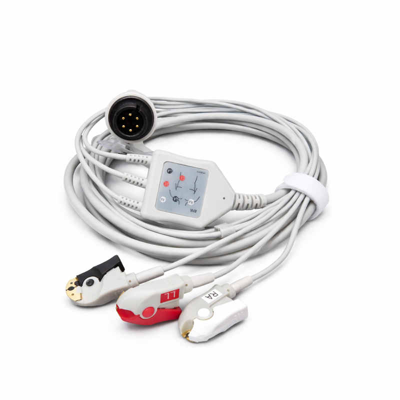 Cable Para ECG de 3 Derivaciones Tipo Pinza REF: 2340P