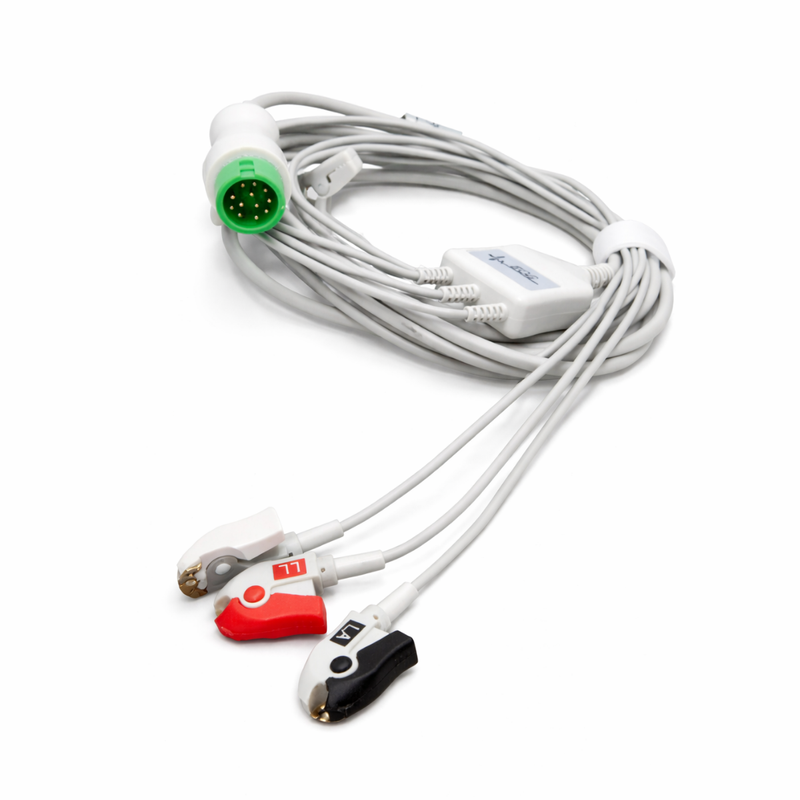 Cable Para ECG De 3 Derivaciones Tipo Pinza REF: 2312P
