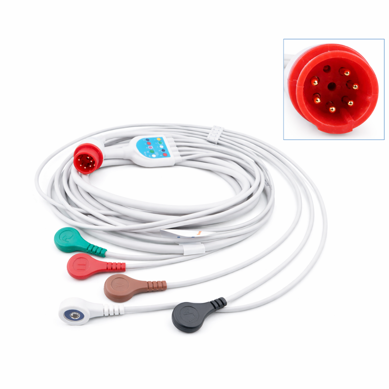 Cable Para ECG De 5 Derivaciones Tipo SNAP REF: 2514S