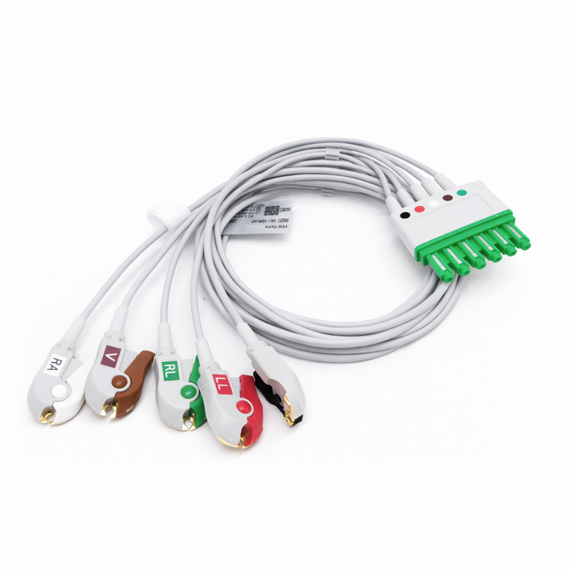 Latiguillos Para ECG 5 Tipo Pinza Compatible con Dräger