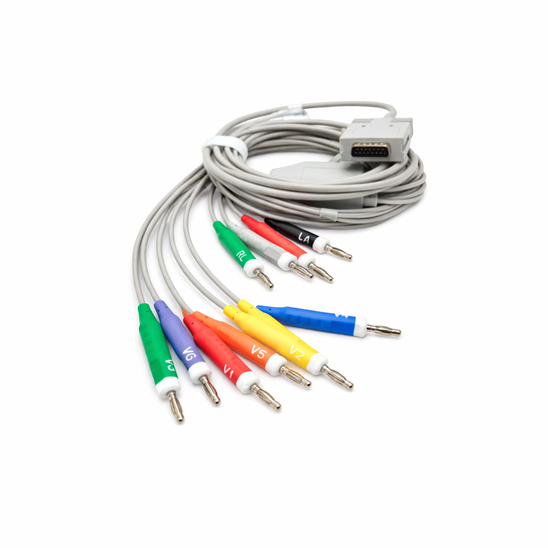 Cable Para ECG de 10 Derivaciones Tipo Banana REF: E10.BK1.B