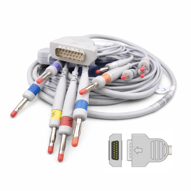 Cable Para EKG De 12 Derivaciones Tipo Banana REF: E10.MQ.B