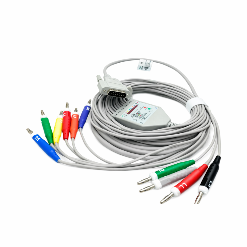 Cable Para EKG De 12 Derivaciones Tipo Banana REF: CK03-P