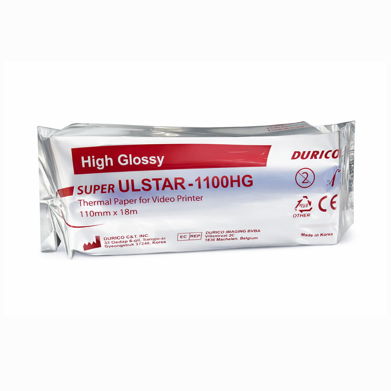 Durico Rollo de Papel Térmico Para Impresora de Video de 110 mm x 18 m